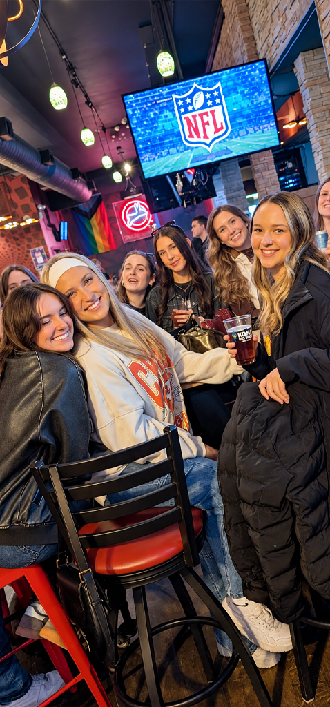 Friends gathered on Rabbit Hole’s Old Town patio